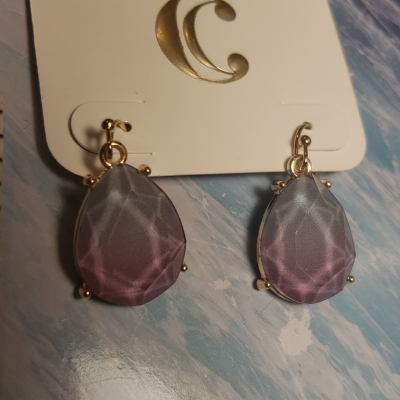 Impulse purple Hypo Allergenic Earrings - Picture 4 of 6